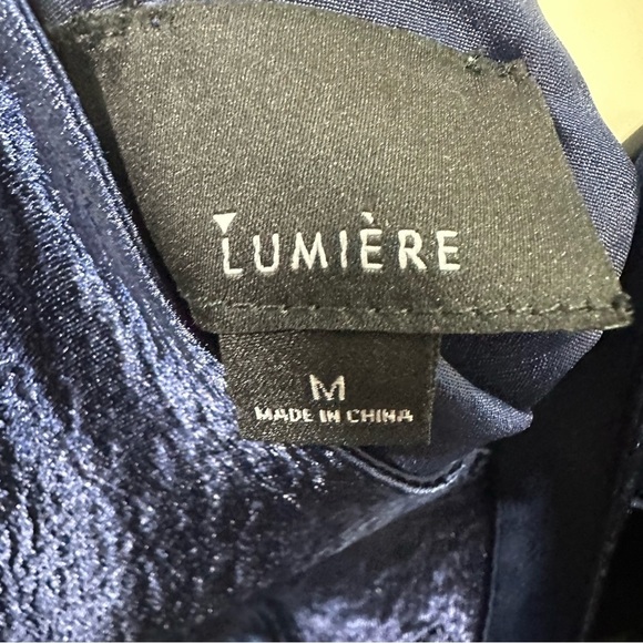 NWT Lumiere Shimmer Cami Navy Blue Dress - Picture 9 of 10
